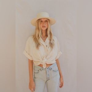 Lack of Color Wanderer Boater Hat 55cm Small Straw Sun Hat